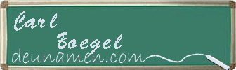 Carl Boegel Visitenkarte